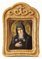 Преподобный Серафим Вырицкий, икона в резной деревянной рамке