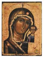 Казанская икона Божией Матери. Копия старинной иконы с мощевиком
