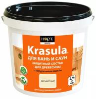 Krasula 0,95л, Красула для бань и саун, защитно-декоративный состав пропитка для древесины