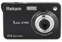 Фотоаппарат Rekam iLook S990i черный 21Mpix 2.7" 720p SDHC/MMC CMOS IS el/Li-Ion