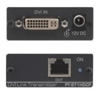 Передатчик Kramer [PT-571HDCP] сигнала DVI в кабель витой пары (TP), поддержка HDCP и HDMI 1.2, совместимость с HDTV, 1.65Gbps