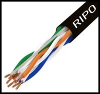 Кабель витая пара для локальной сети LAN UTP4 CAT5E 24AWG Cu PE RIPO outdoor уличный 50 метров 001-112011/50