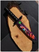 MASKBRO/Деревянный штык нож байонет м9 Нита, с изображением одного из героев Brawl Stars/бравл старс