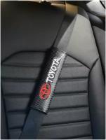 Накладки на ремень безопасности Mashinokom, комплект 2 шт, с логотипом "Toyota"