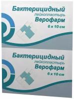 Лейкопластырь бактерицидный верофарм, полоска 6х10 см, тканевая основа, 20024106 В комплекте: 100шт