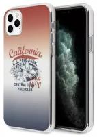 Чехол CG Mobile U. S. Polo Assn. PC/TPU Gradient California Hard для iPhone 11 Pro Max, цвет Синий/Красный (USHCN65PCCHRB)