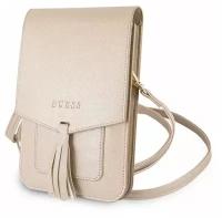 Сумка Guess Wallet Bag Saffiano look для смартфонов, бежевая