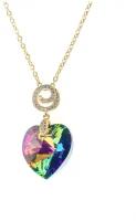 Цепочка с кулоном бижутерия Advanced Crystal сердце разноцветное