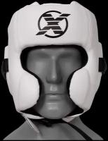 Профессиональный Шлем для бокса Fight EXPERT Winner, с защитой скул, белый, размер M
