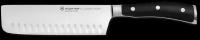 Нож накири из кованой высокоуглеродистой нержавеющей стали (stainless steel), 17 см, рукоять пластик, черный, серия Classic Ikon, Wuesthof, 1040332617