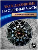 Часы настенные из Виниловых пластинок - Знаки Зодиака (без подложки)