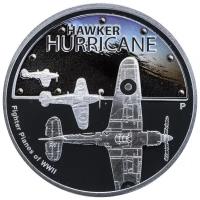 (2008) Монета Тувалу 2008 год 1 доллар "Hawker Hurricane" Серебро Ag 999 PROOF