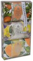 Подарочный набор мыла "Лимон и Лаванда, Средиземноморский апельсин, Цитрус", 3*200 г La Florentina 9