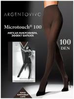 Колготки женские ArgentoVivo Microtouch 100 ден, цвет caffe, темно-коричневый, размер 2, плотные, матовые, мягкие, зимние, теплые