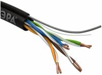 ЭРА Кабель витая пара U/UTP Cat5e 4x2x24 AWG CU PE + трос OUTDOOR 305 м (1/18)