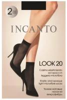 Носки Incanto, 20 den, 2 пары, размер 0, черный