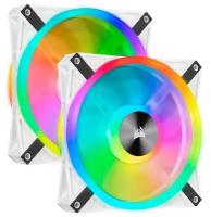 Вентиляторы для корпуса CORSAIR iCUE QL140 RGB White CO-9050106-WW 140mm PWM Dual Fan Kit with Lighting Node CORE