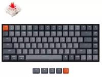 Беспроводная клавиатура Keychron K2, 84 клавиши, RGB подсветка, Gateron Red Switch серая