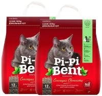 PI-PI BENT сенсация свежести – Пи-Пи-Бент наполнитель комкующийся для туалета кошек с ароматом трав и цветов (5 + 5 кг)