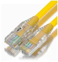 Патч-корд UTP cat.5e 1 Гбит/с RJ45 LAN CCA компьютерный кабель для интернета (GCR-LSZH53) желтый 1.0м