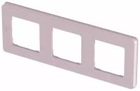 Рамка декоративная универсальная Legrand Inspiria, 3 поста, для горизонтальной или вертикальной установки, цвет "Розовый"