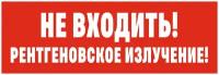 Табличка НЕ входить рентгеновское излучение 30 х 10 см / информационная табличка на дверь / декоративная табличка