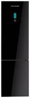 Холодильник Schaub Lorenz SLU S379Y4E, черное стекло, двухкамерный, No Frost, зона свежести, ионизация