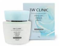 Увлажняющий крем для лица, с активным осветляющим действием 3W Clinic Excellent White Cream, 50ml