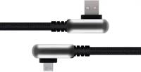 Кабель Rombica Digital Electron M Black, USB - micro USB, нейлоновая оплетка, 1.2м, черный