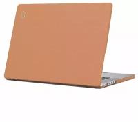 Чехол для ноутбука кожаный WiWU Leather Shield для Macbook Pro 16.2" (2020) - Коричневый