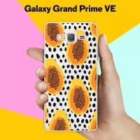 Силиконовый чехол на Samsung Galaxy Grand Prime VE Оранжевый узор / для Самсунг Галакси Гранд Прайм ВЕ Дуос