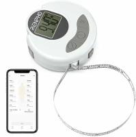 Рулетка электронная лента RENPHO Smart Tape Measure R-Y001 для измерения обхвата, спортивная, ЖК-дисплей, приложение, белая