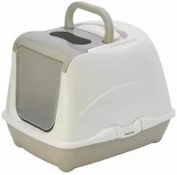 Moderna Туалет-домик Flip с угольным фильтром, 50х39х37см, теплый серый (Flip cat 50 cm) MOD-C230-330-B. | Flip cat 50 cm, 1,2 кг