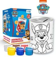 Копилка-раскраска с красками "Гончик", Paw Patrol