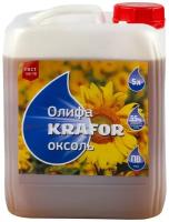 Олифа Оксоль Krafor, для деревянных и металлических поверхностей, 5 л, бесцветная