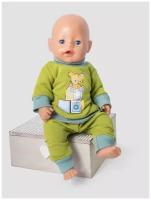 Одежда для куклы Беби Бон (Baby Born) 43см, Rich Line Home Decor, X-10/Фисташка-серо-голубой