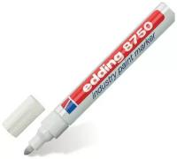 Маркер-краска Маркер-краска лаковый (paint marker) EDDING "8750", белый, 2-4 мм, круглый наконечник, алюминиевый корпус, E-8750/49