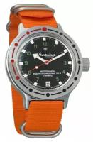 Мужские наручные часы Восток Амфибия 420269-orange, нейлон, оранжевый
