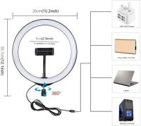 Кольцевая лампа для селфи ( 26 см) с держателем для телефона