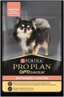 Влажный корм proplan для собак мелких пород с чувствительным пищеварением лосось в соусе adult salmon 85г