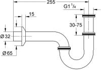 Сифон для раковины GROHE 1 1/4″, хром (28947000)