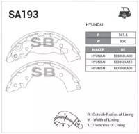 Колодки барабанные Sangsin Brake SA193