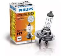 Лампа галогенная Philips H7 Vision Premium +30% света 12V 55W, 1шт, 12972PRC1