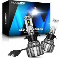 Светодиодная лампа Novsight N71 H7 цоколь PX26d 60Вт 2шт 6500К 16000Лм белый свет LED автомобильная