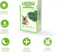 Carefresh CHIPSI Forest Green Наполнитель подстилка зеленый бумажный для мелких домашних животных и птиц 14 л