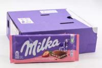 Молочный шоколад Milka Strawberry Yoghurt Chocolate 100 грамм Упаковка 12 шт
