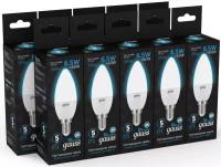 Упаковка ламп LED GAUSS E14, свеча, 6.5Вт, 103101307, 10 шт