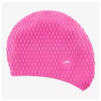 Шапочка для плавания Speedo силиконовая Bubble CAP AU Pink/purple Assorted, размер 52-58