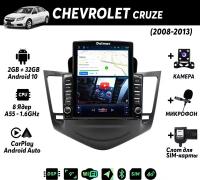 Штатная магнитола для Chevrolet Cruze (2008-2013) на Android (DSP, CarPlay,SIM, Микрофон, GPS, 4G, Wi-Fi - 2/32 Гб, 8 ядер) - Dolmax TS-CHE-CR