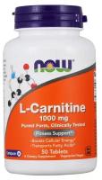 L-Карнитин Нау Фудс (L-Carnitine Now Foods), 1000 мг, 50 таблеток